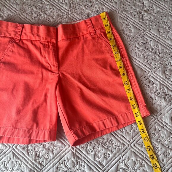 J.Crew Women's Chino Broken In Shorts Peach‎ Color With Pockets Size 4 - Picture 5 of 5